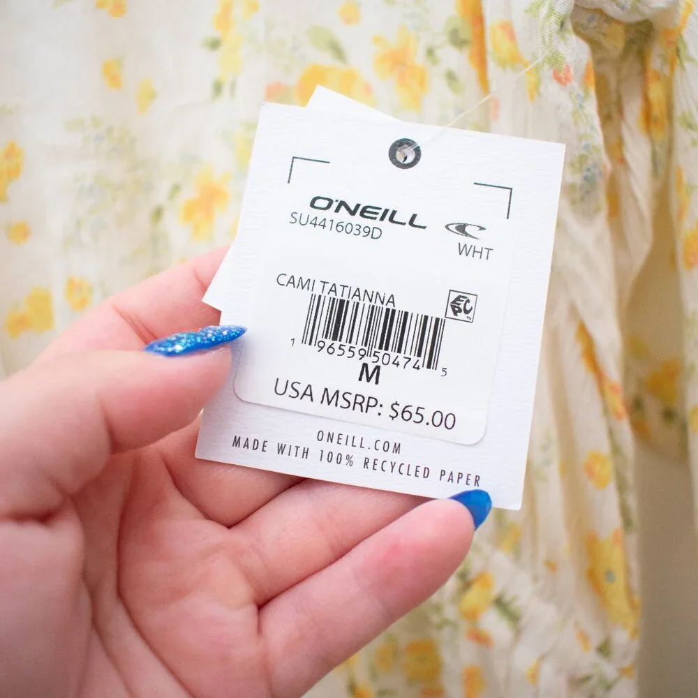 O'Neill Cover Up Medium Floral Shirt Dress NWT - Picture 5 of 6